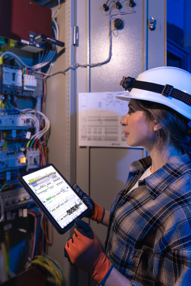 Bayer Heating and Cooling technician diagnosing a local HVAC issue